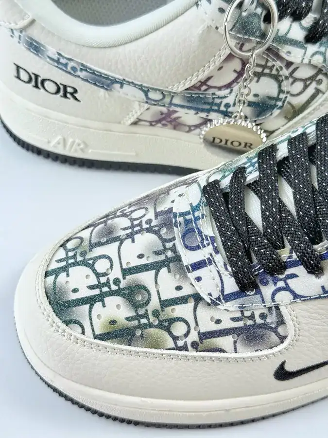 DIOR x Nike Air Force 1 Low 07 White Black Mini Chevron
