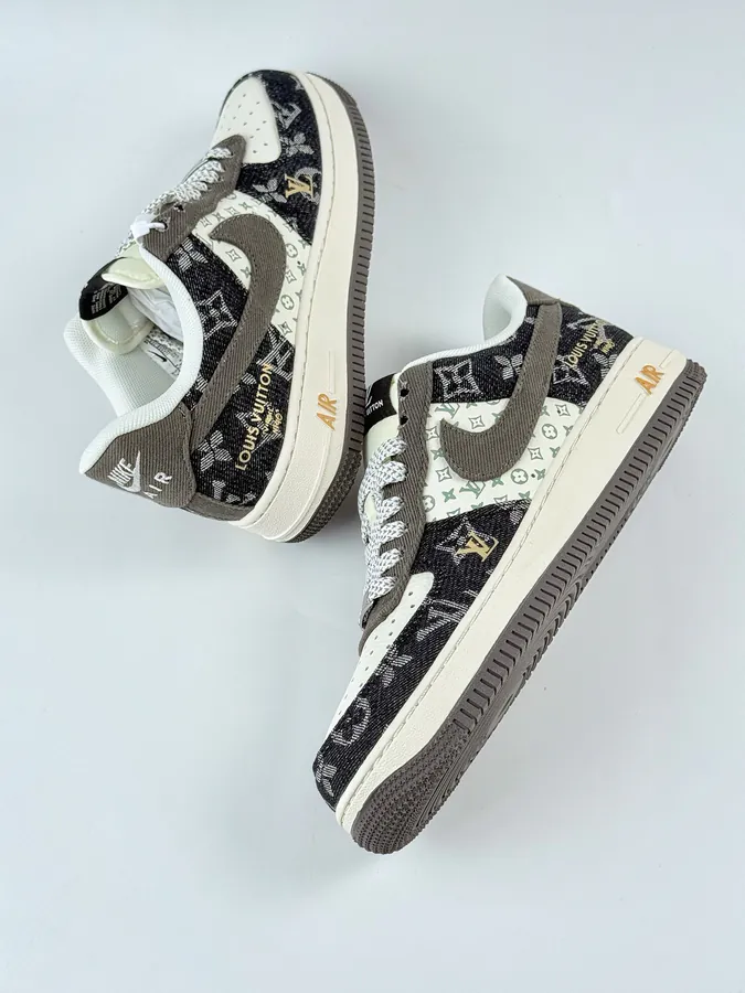 Nike Air Force 1 Low 07 x Louis Vuitton Black White Starry