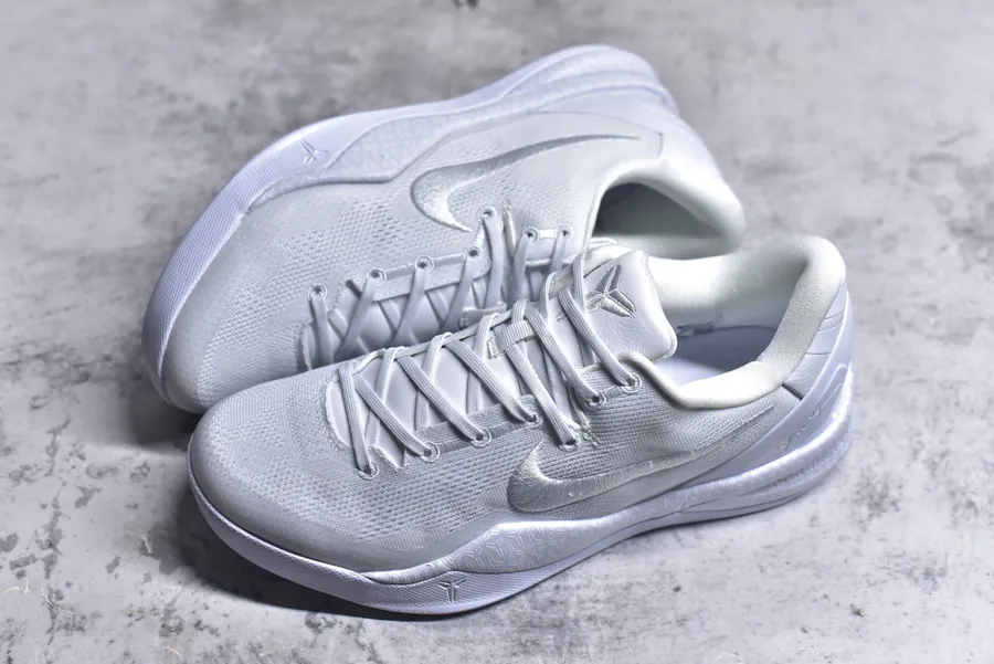 NK Zoom Kobe Ⅷ System Basketball Shoes Pure White Dragon