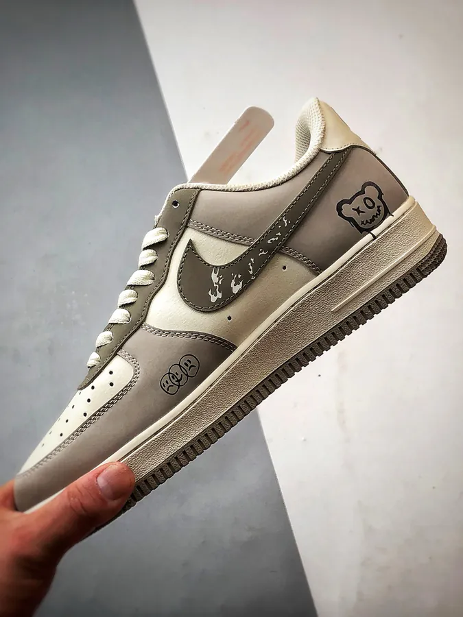 NK Air Force 1 07 Low with Grinning Bear Print