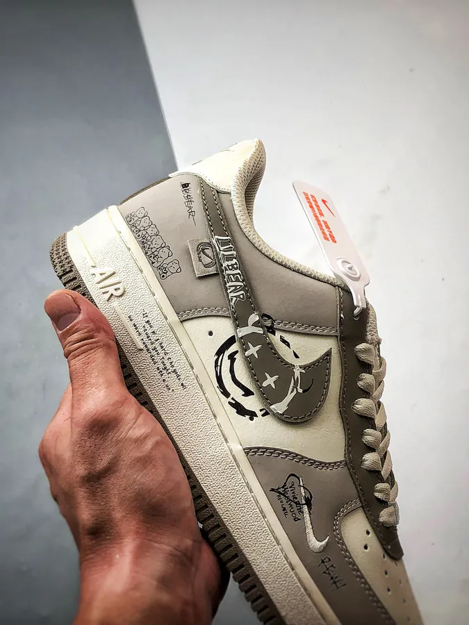 NK Air Force 1 07 Low with Grinning Bear Print