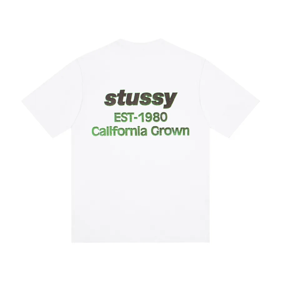 STU California Grown Tee Gradient Dye Logo Print Round Neck Short Sleeve T Shirt
