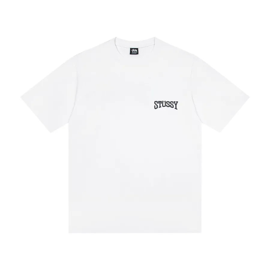 Stussy SS25 Tire Logo Print Round Neck T Shirt