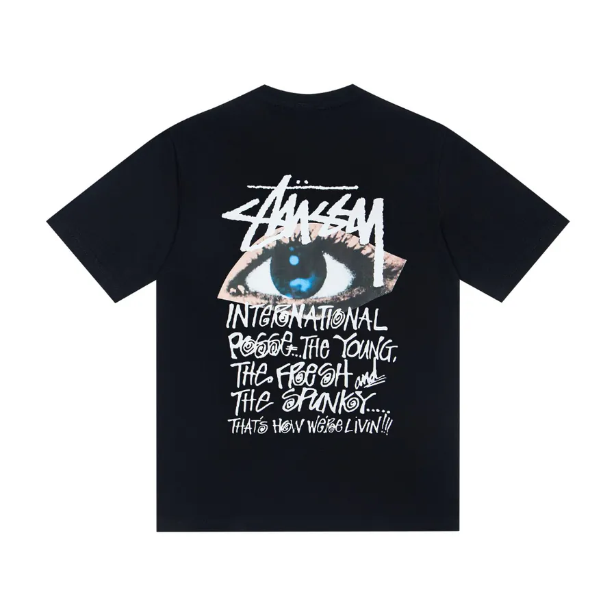 Stussy Ocular Tee Unisex Round Neck Short Sleeve T Shirt