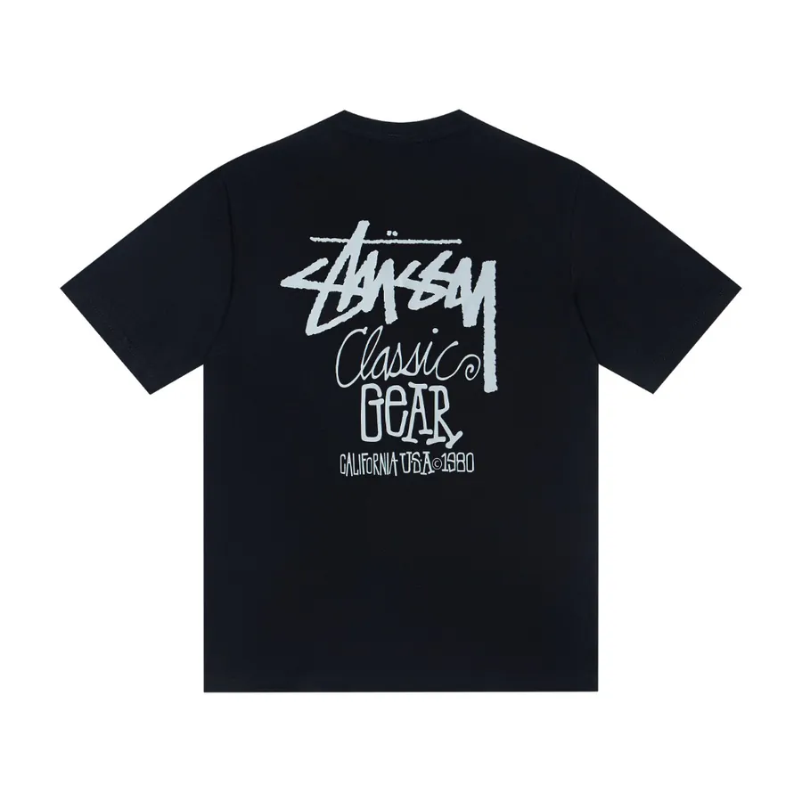 Stu Classic Logo Print Round Neck T Shirt Unisex