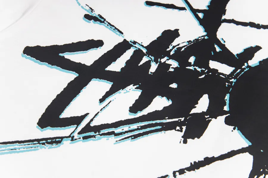 Stussy 8 Ball Shattered Tee Black and White