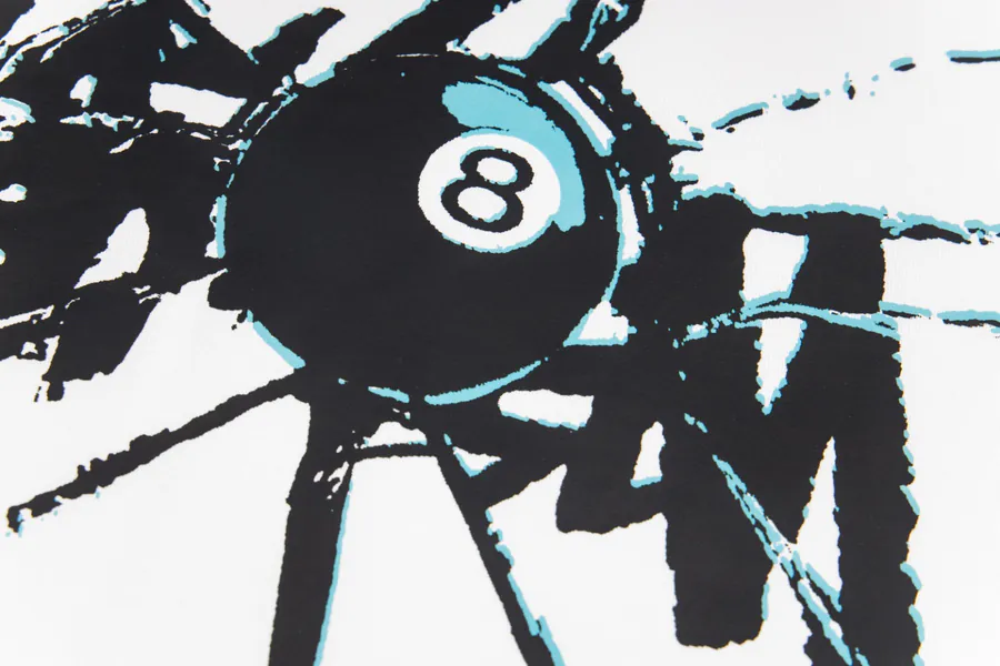 Stussy 8 Ball Shattered Tee Black and White
