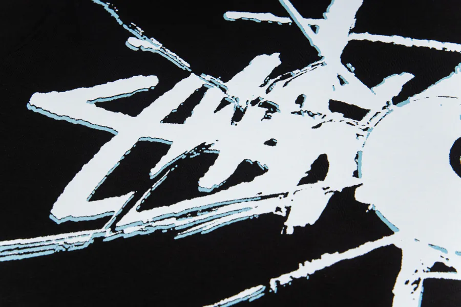 Stussy 8 Ball Shattered Tee Black and White