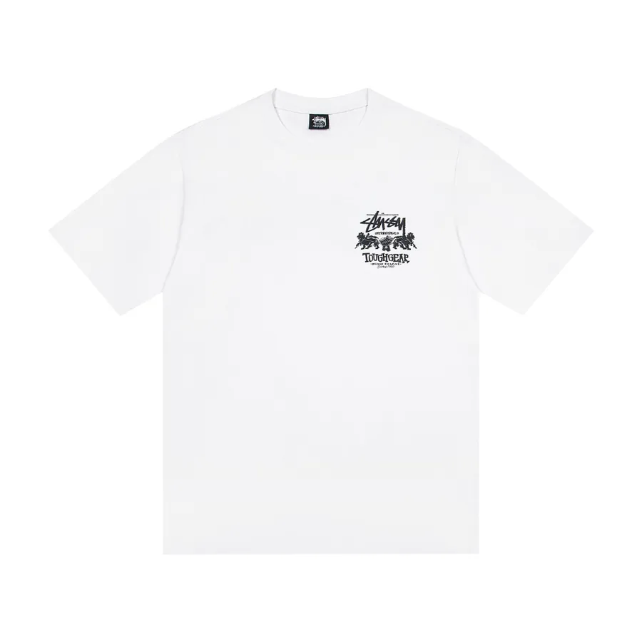 Stussy Tough Gear International Tee with Double Lion Print