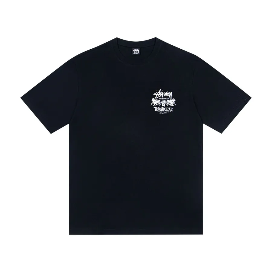 Stussy Tough Gear International Tee with Double Lion Print
