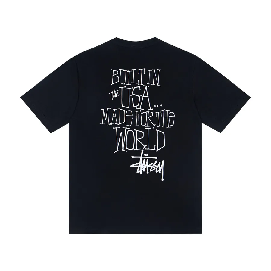 Limited Edition Summer Tee Built in USA, White Background, Round Neck Short Sleeve
