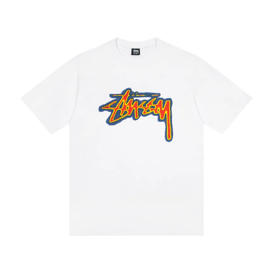 Stussy Logo Print T Shirt Unisex, Cotton, Classic Style