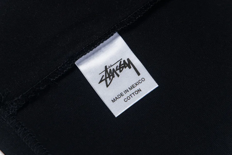 Stussy Logo Print Round Neck T Shirt