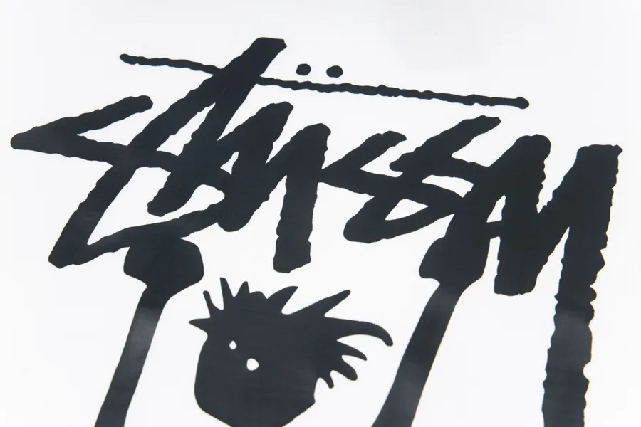 Stussy Alpina Dance Cartoon Print Round Neck Short Sleeve T Shirt for Men and Women