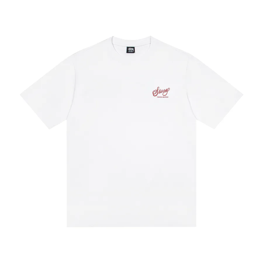 Stussy Coke Cap Print Round Neck Short Sleeve T Shirt