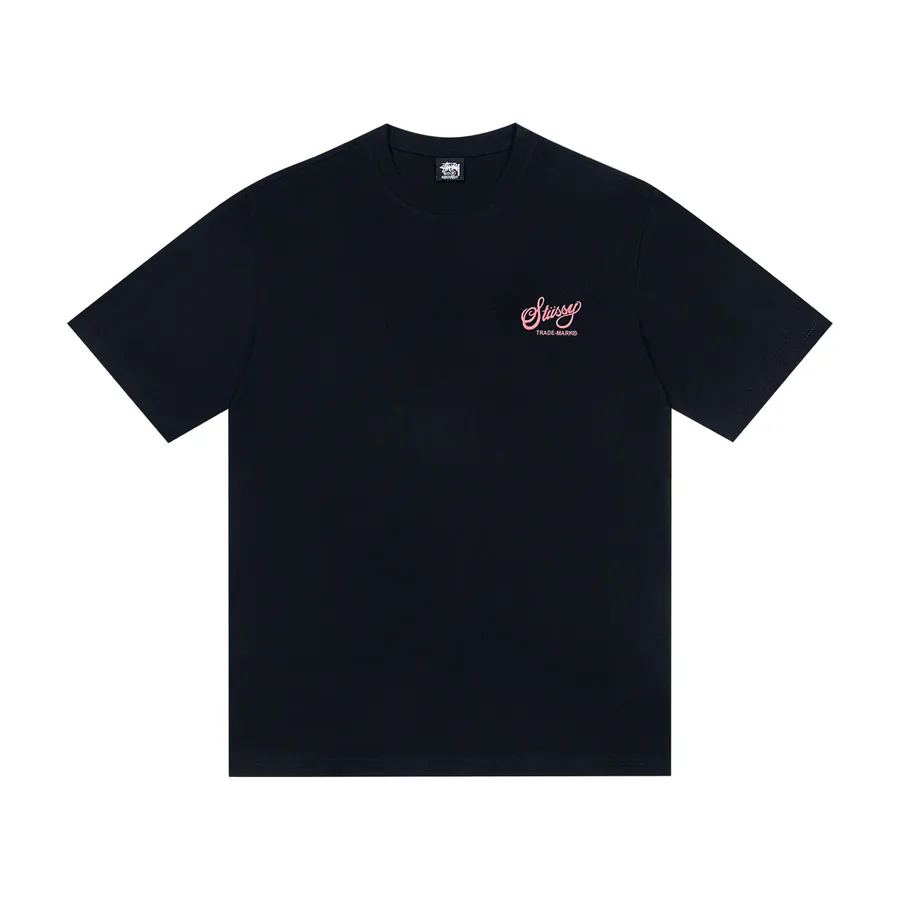Stussy Coke Cap Print Round Neck Short Sleeve T Shirt