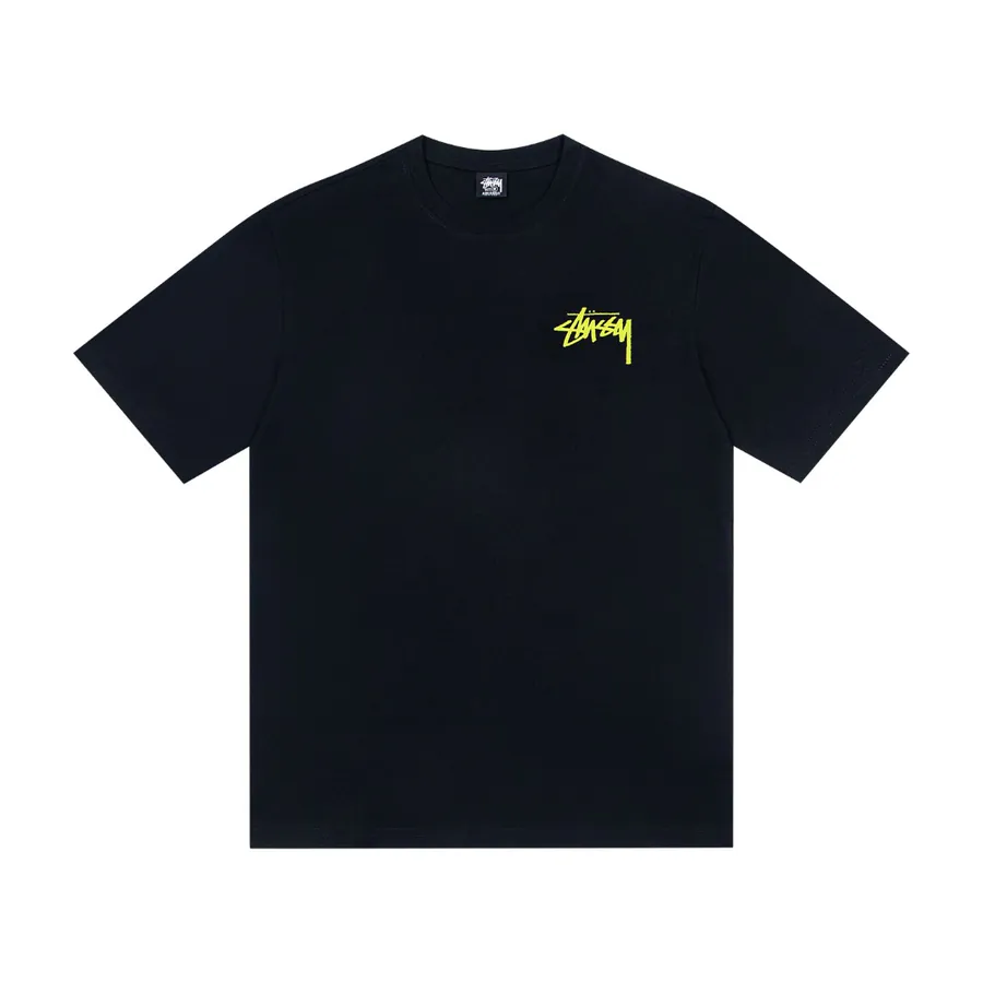 Stussy Car Beauty Print Round Neck Short Sleeve T Shirt