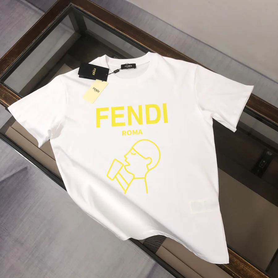 FENDI 2025 Summer New Round Neck Short Sleeve T Shirt