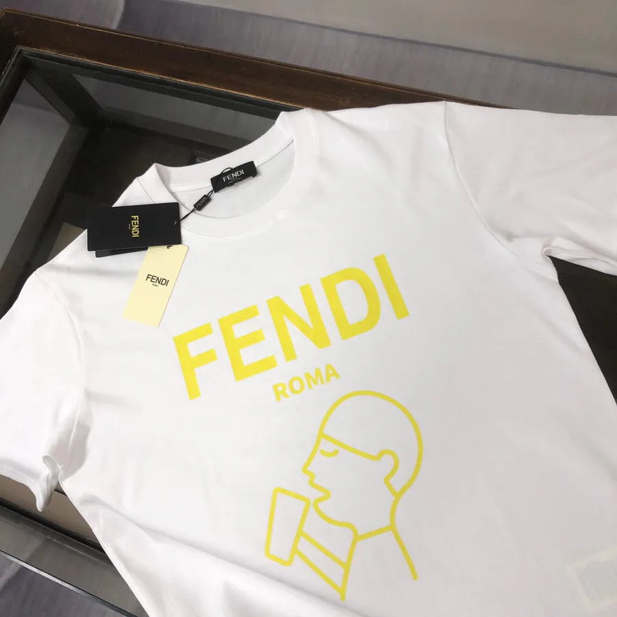 FENDI 2025 Summer New Round Neck Short Sleeve T Shirt