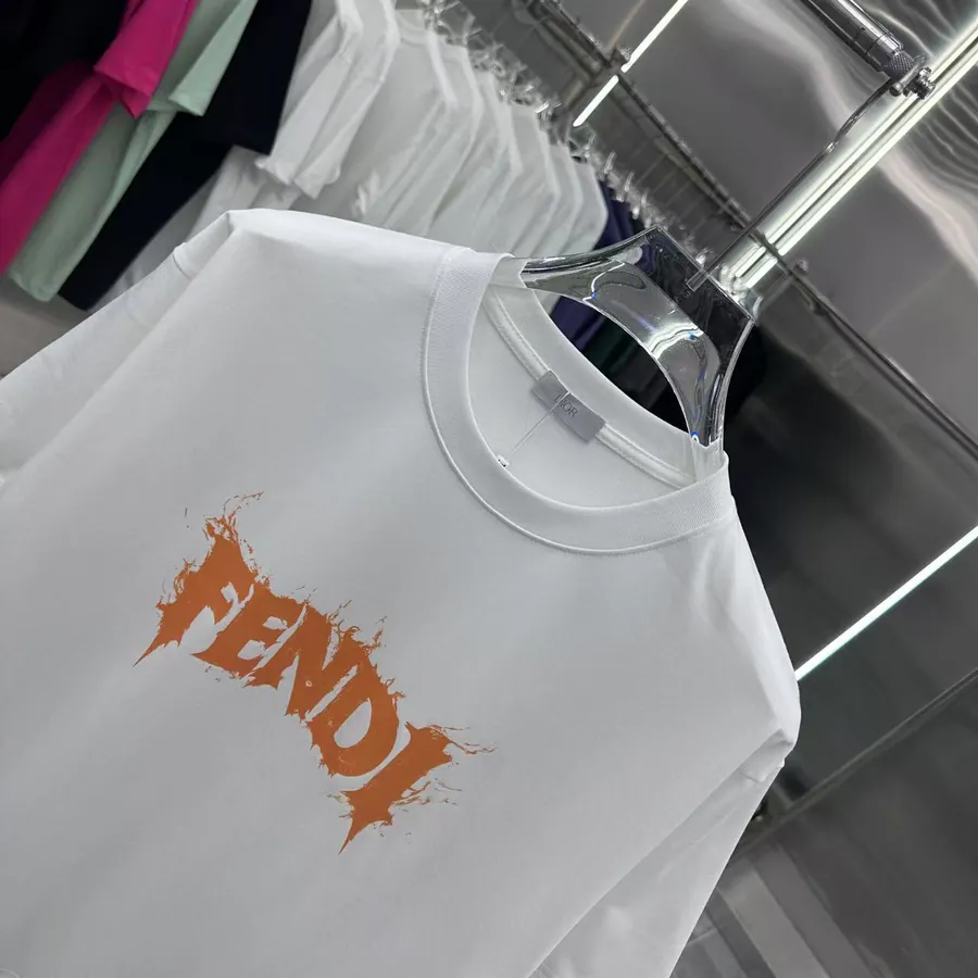 FENDI 2025 Summer New Round Neck Short Sleeve T Shirt
