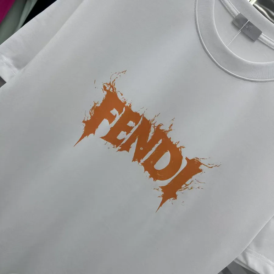 FENDI 2025 Summer New Round Neck Short Sleeve T Shirt