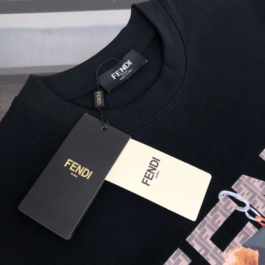 FENDI 2025 Summer New Round Neck Short Sleeve T Shirt