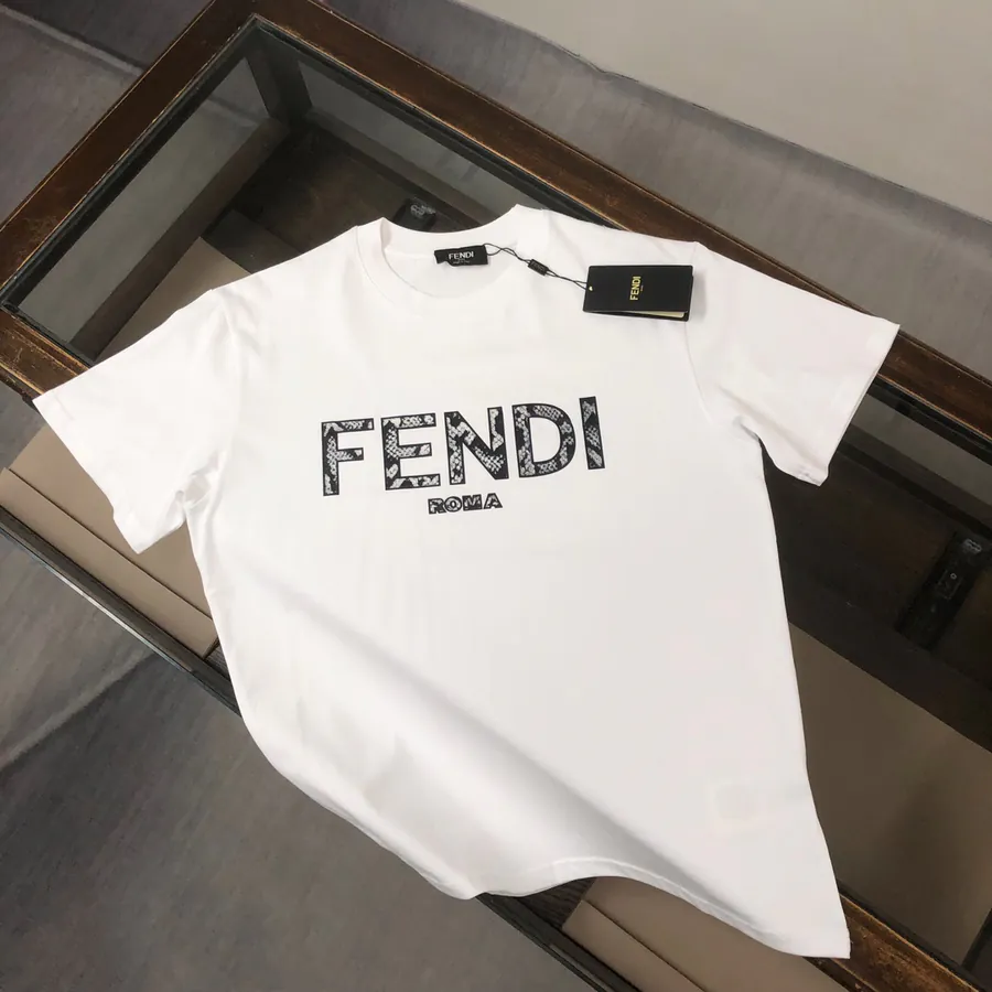 FENDI 2025 Summer Round Neck Short Sleeve T Shirt