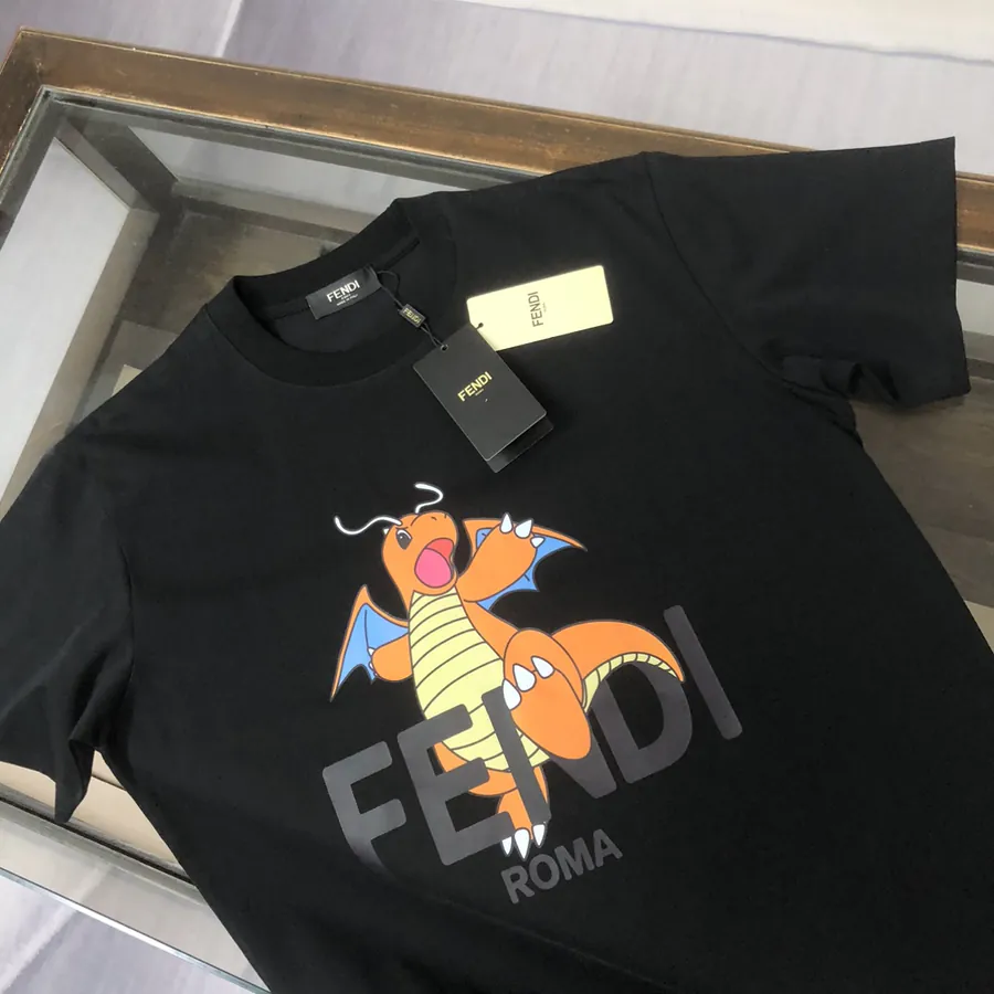 FENDI 2025 Summer New Round Neck Short Sleeve T Shirt