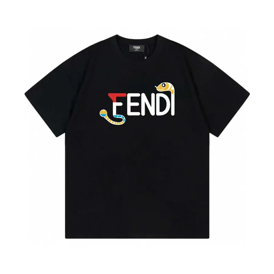 Fendi 2025 Summer Collection Snake Logo T Shirt