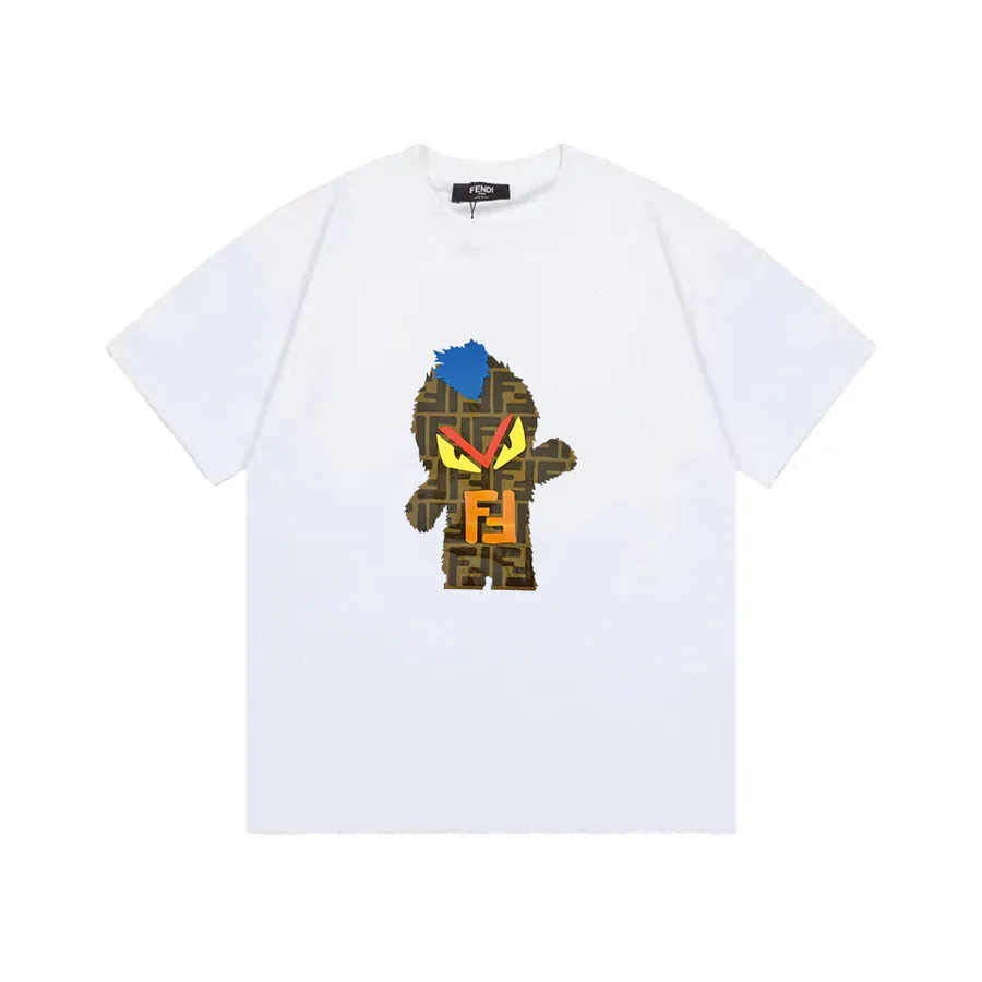 Fendi Limited Edition Summer T Shirt with Monster Print