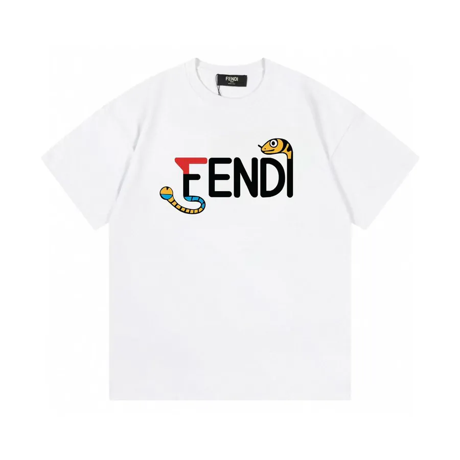 FEN Fendi 2025 Summer Limited Edition Snake Logo T Shirt