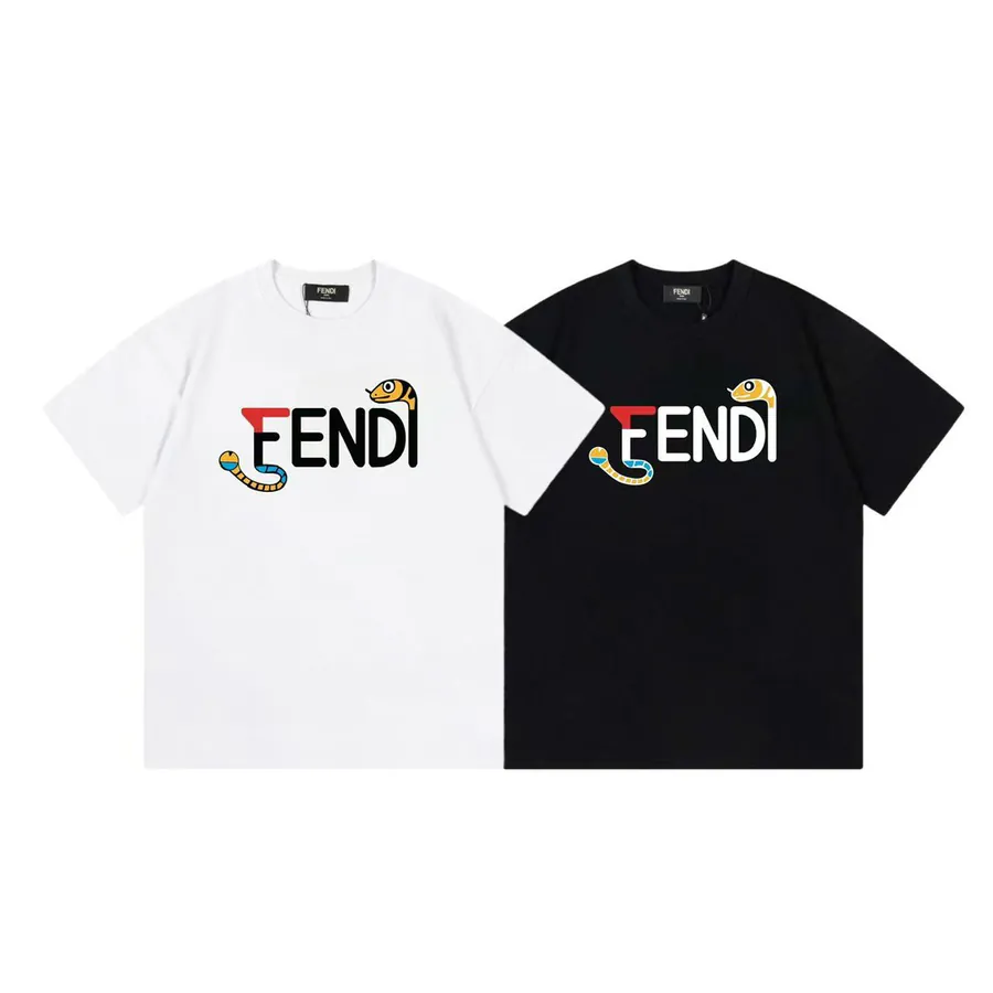 FEN Fendi 2025 Summer Limited Edition Snake Logo T Shirt