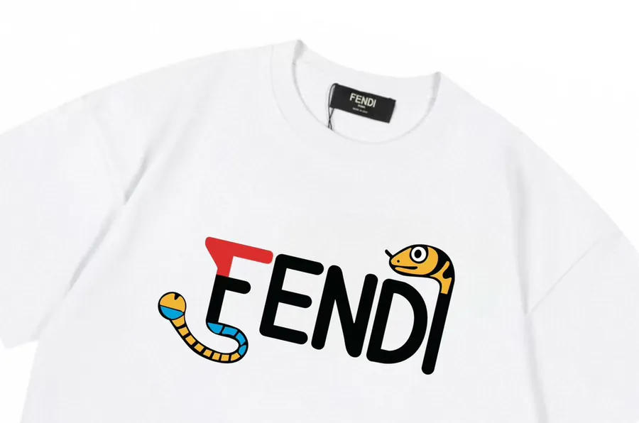FEN Fendi 2025 Summer Limited Edition Snake Logo T Shirt