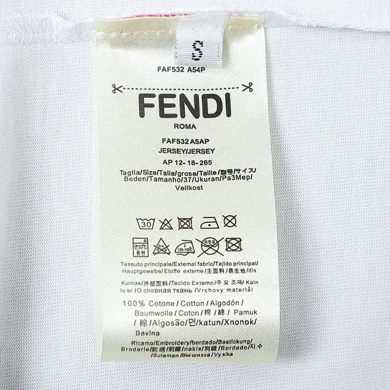 Fendi Teddy Bear Print T Shirt Unisex, Casual Short Sleeve