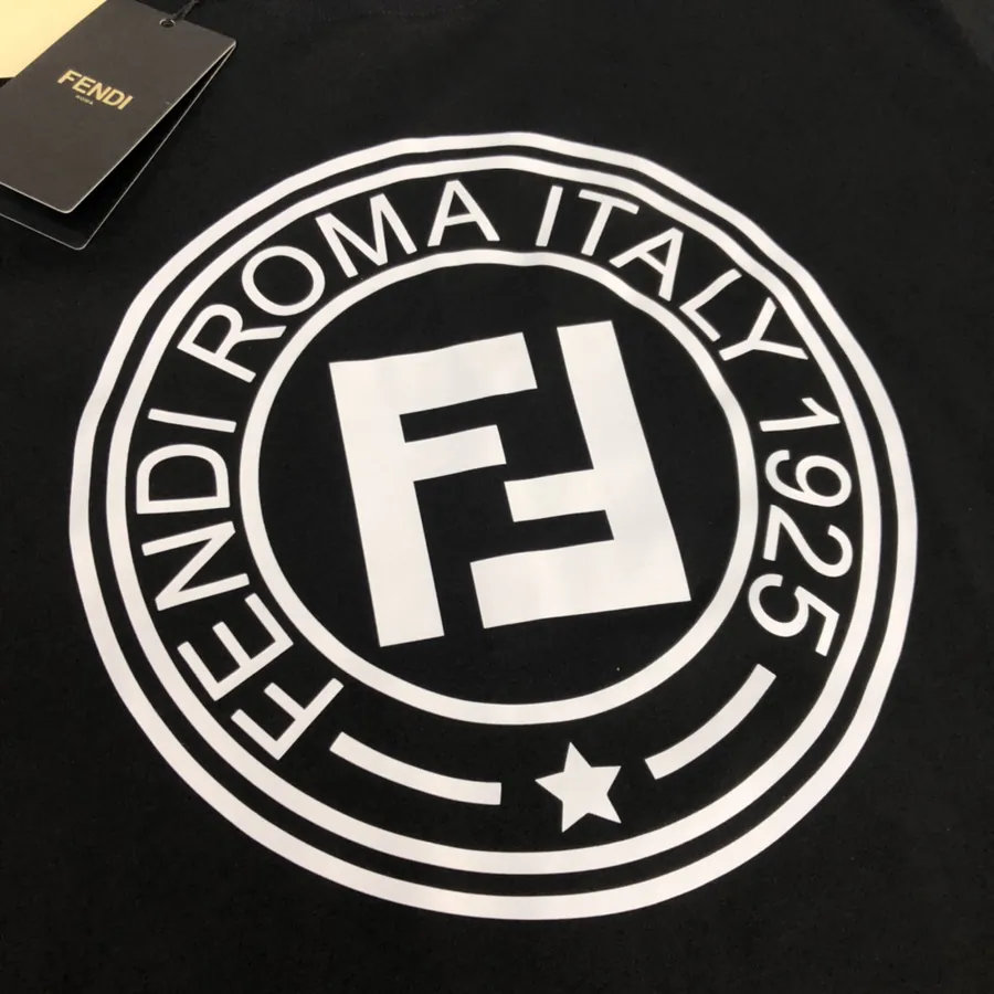 Fendi Summer Round Neck Short Sleeve T Shirt Slim Fit