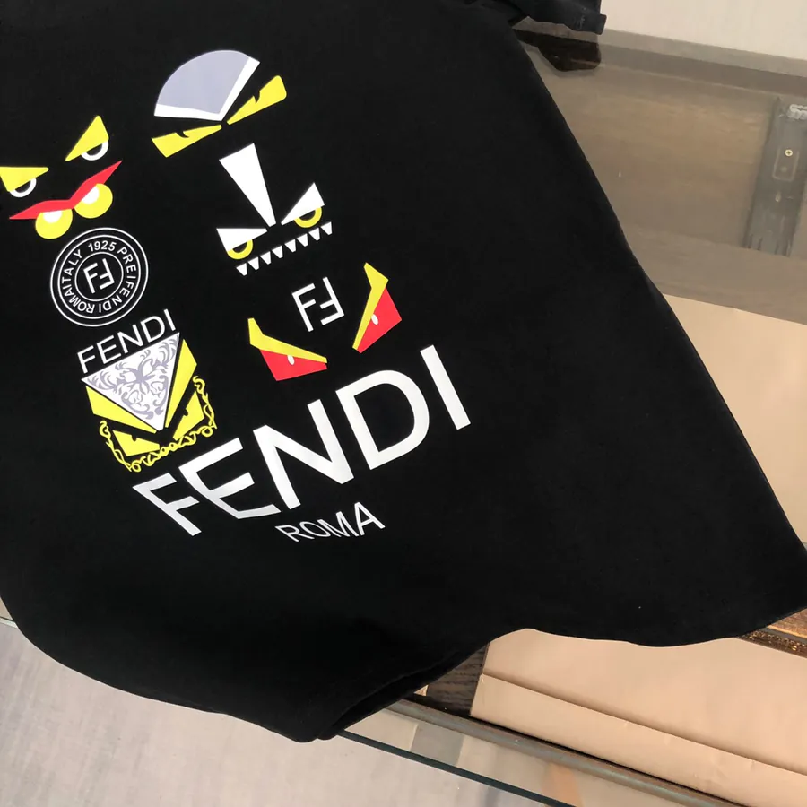 FENDI 2025 Summer New Round Neck Short Sleeve T Shirt