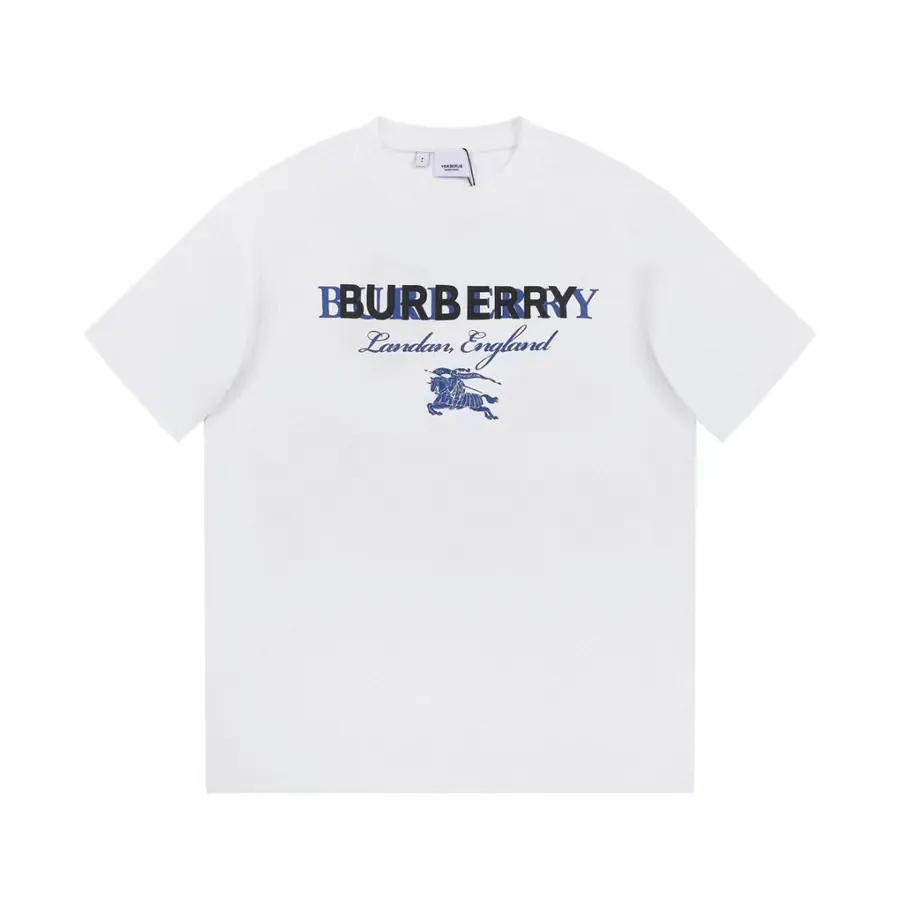 Barja Classic Letter Print Short Sleeve Black and White