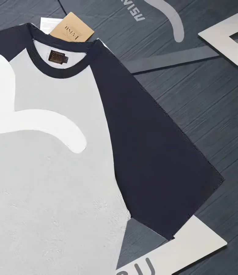 EVISU 2025 New Style Patchwork Short Sleeve