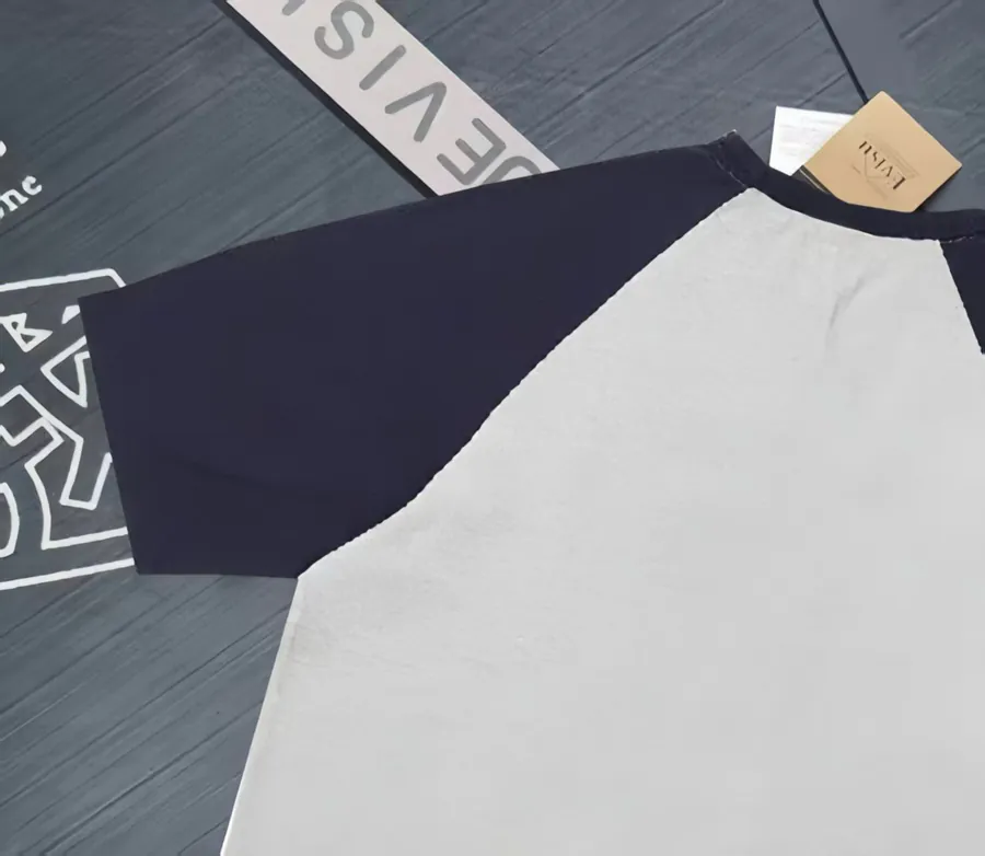 EVISU 2025 New Style Patchwork Short Sleeve