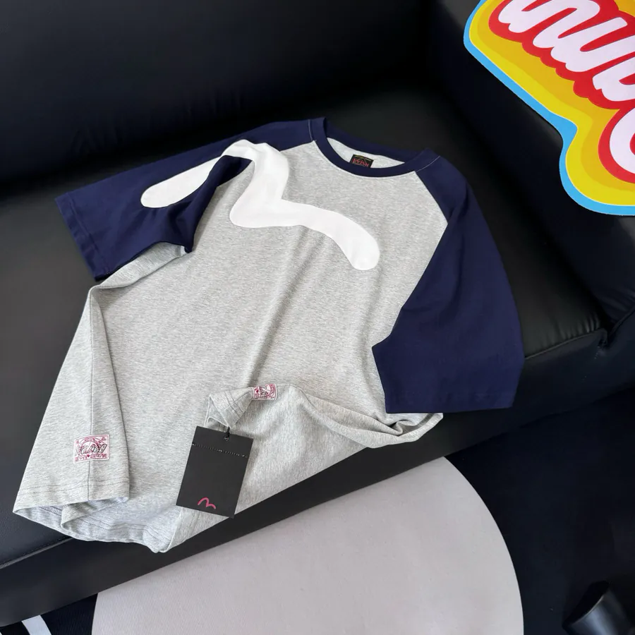 EVISU 2025 New Style Patchwork Short Sleeve