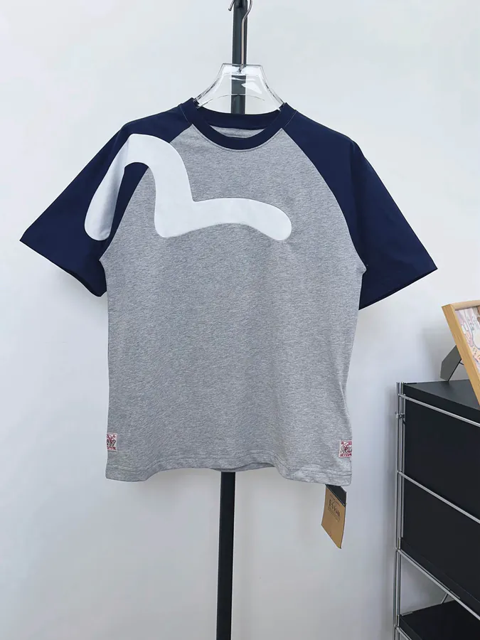 EVISU 2025 New Style Patchwork Short Sleeve
