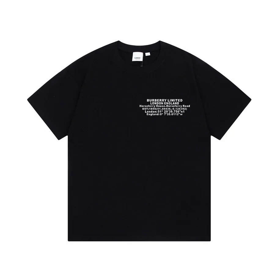 Burberry 2025ss Letter Logo Round Neck Short Sleeve T Shirt