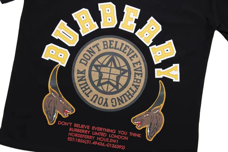 Burberry Oversize Colorful Logo Print Short Sleeve
