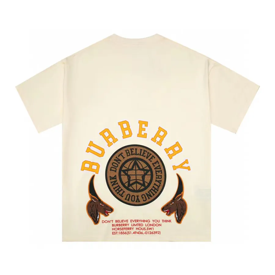 Burberry Oversize Colorful Logo Print Short Sleeve