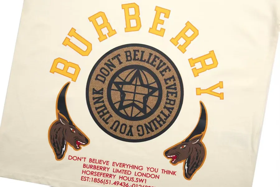 Burberry Oversize Colorful Logo Print Short Sleeve