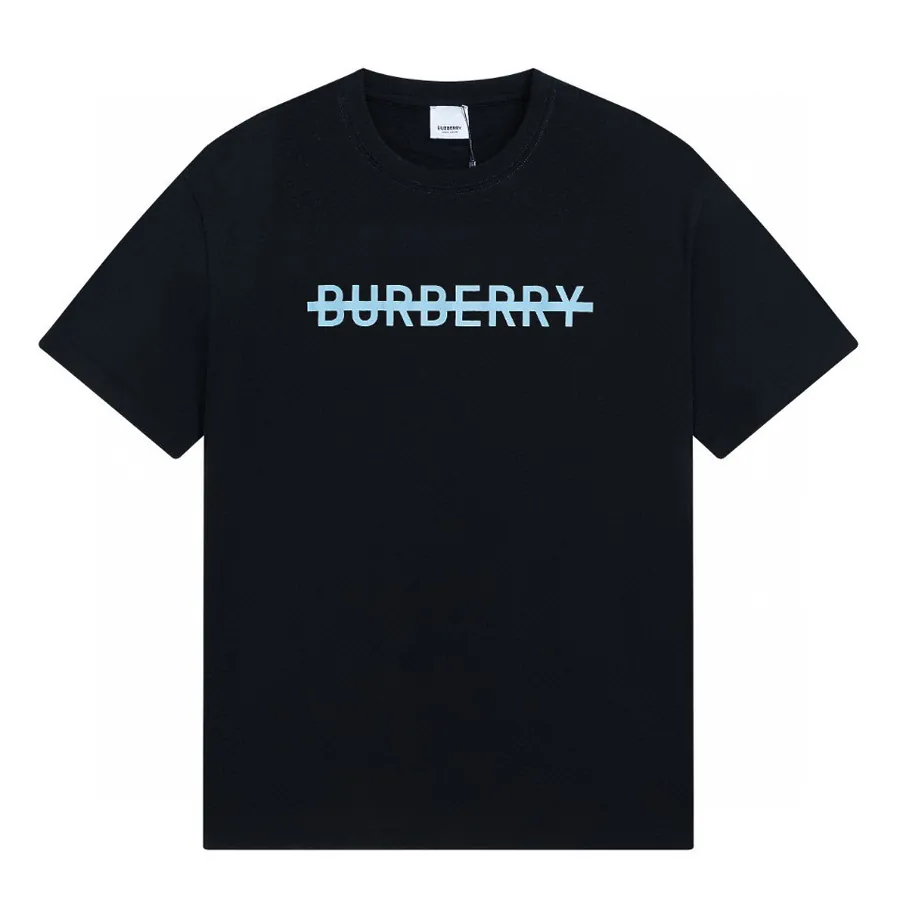 Burberry BBR 23SS Classic Front Blue Letter Print Short Sleeve T Shirt