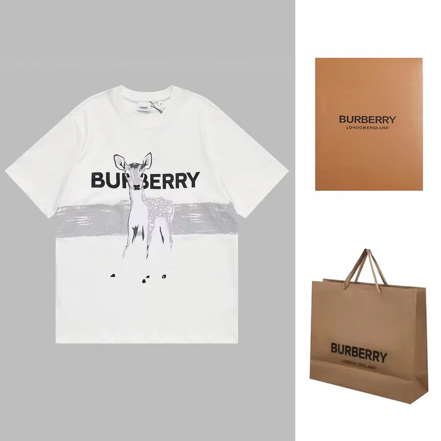 Burberry 25ss Leopard Embossed Short Sleeve