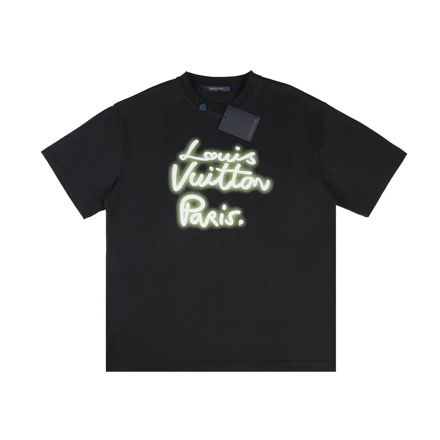 LV 25ss New Edition Letter Print Round Neck T Shirt