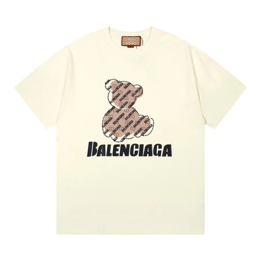 Gucci Star Limited Summer Collection Paris Bear Print Round Neck Short Sleeve T Shirt