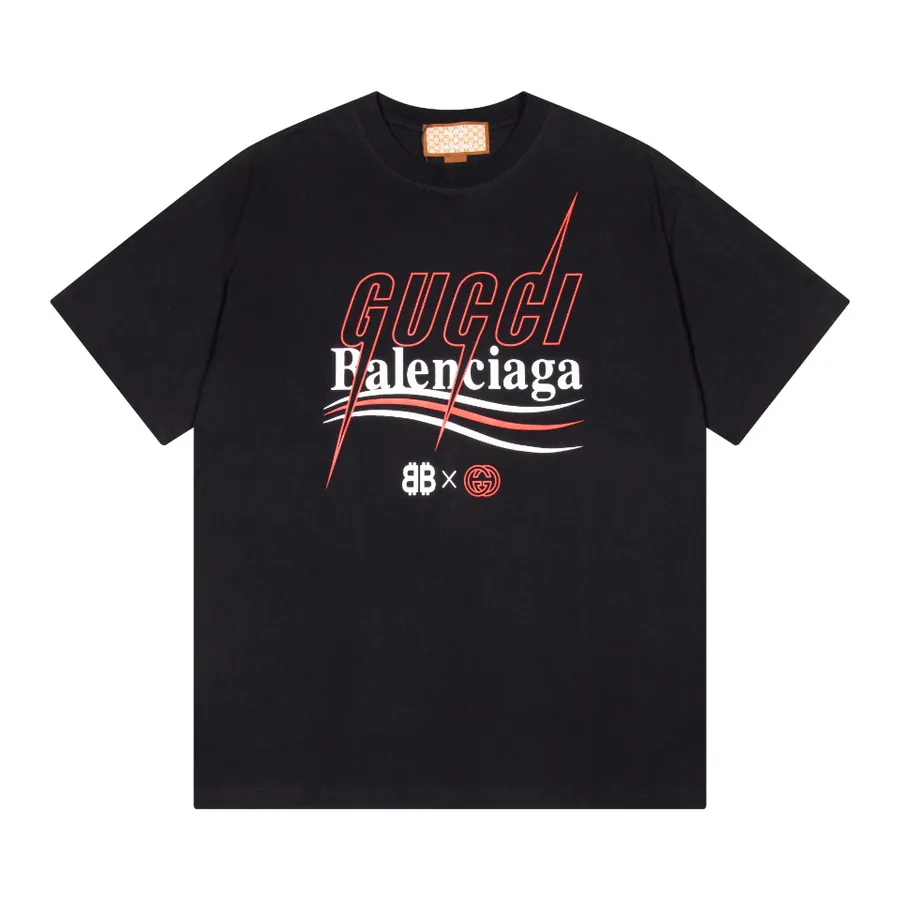 Gucci x Balenciaga Collaboration 24ss T Shirt with Digital Print